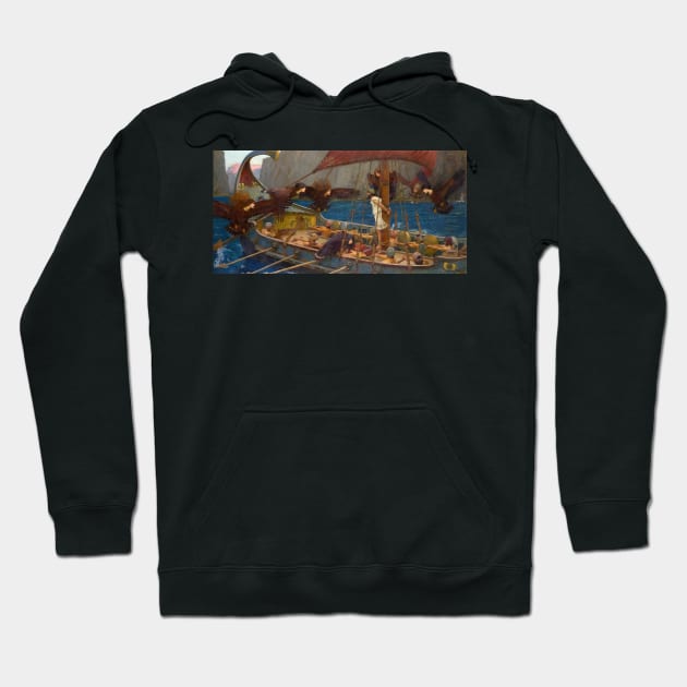 Ulysses and the Sirens by John William Waterhouse Hoodie by Classic Art Stall